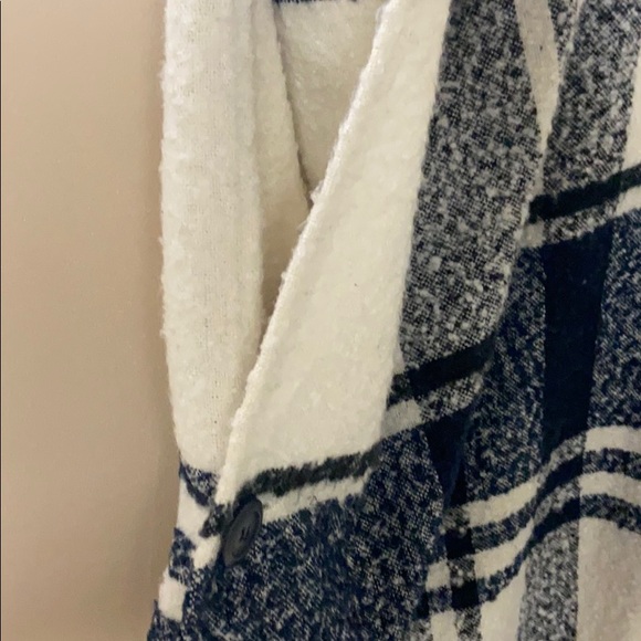 Forever 21 Blue Plaid Poncho - Picture 5 of 10